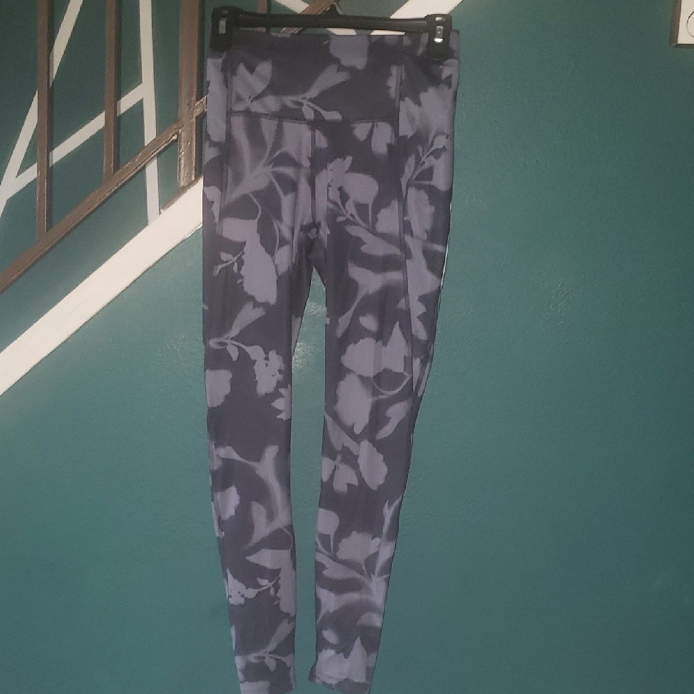 All in Motion Blue and Light Blue Patterned Leggings